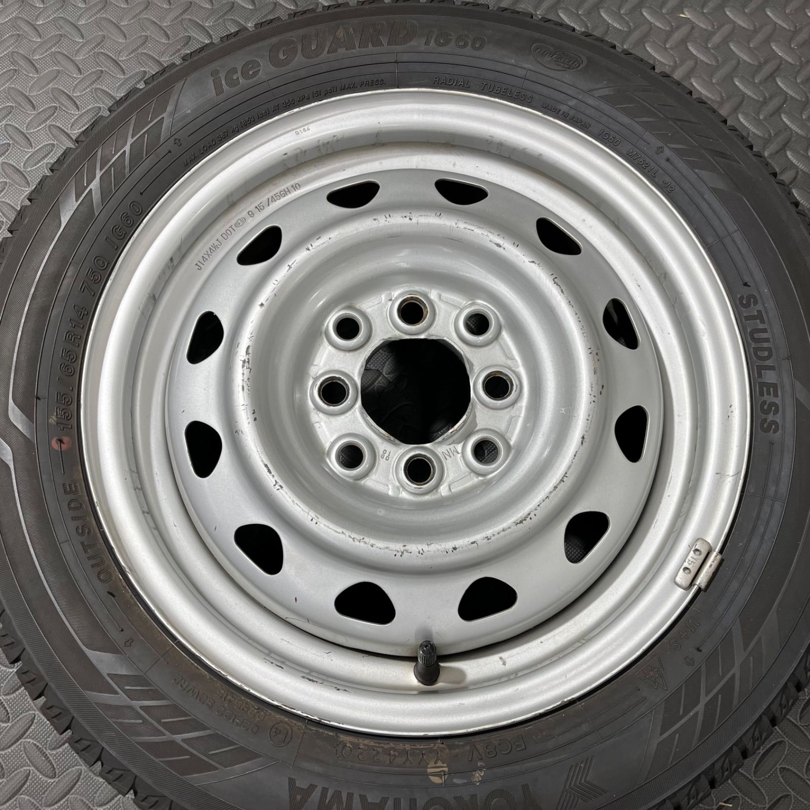 20年製 155 65 R 14 ヨコハマ アイスガードIG 60 タント N BOX ワゴンR スペーシア スタッドレスタイヤ 1292