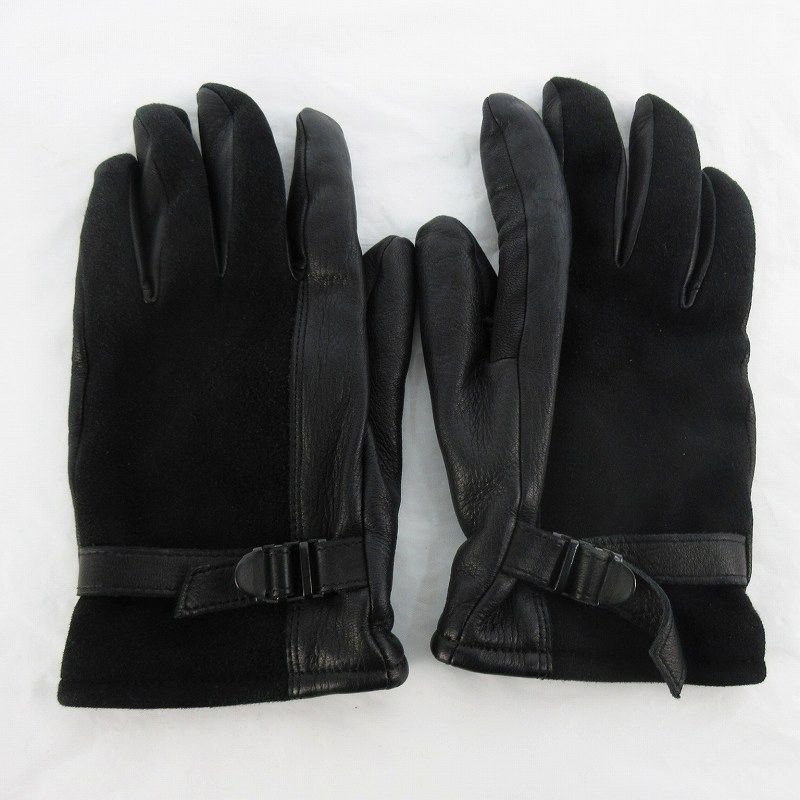 Post Production Mil Glove 革手袋 グローブ ミリタリー ディアスキン ラム スエード カシミヤ レザー ブラック 黒 lamb deer cashmere