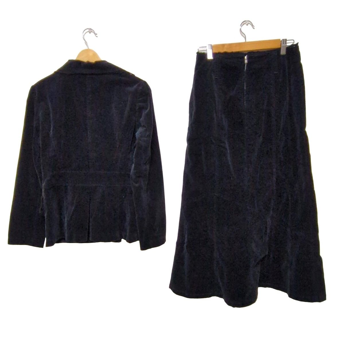 NERO ネロ センソユニコ スカートスーツ レディース - 黒 ベロア レース ラインストーン