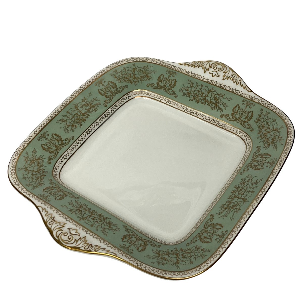 ウェッジウッド コロンビア スクエアプレート セージグリーン 角皿 皿 食器 陶磁器