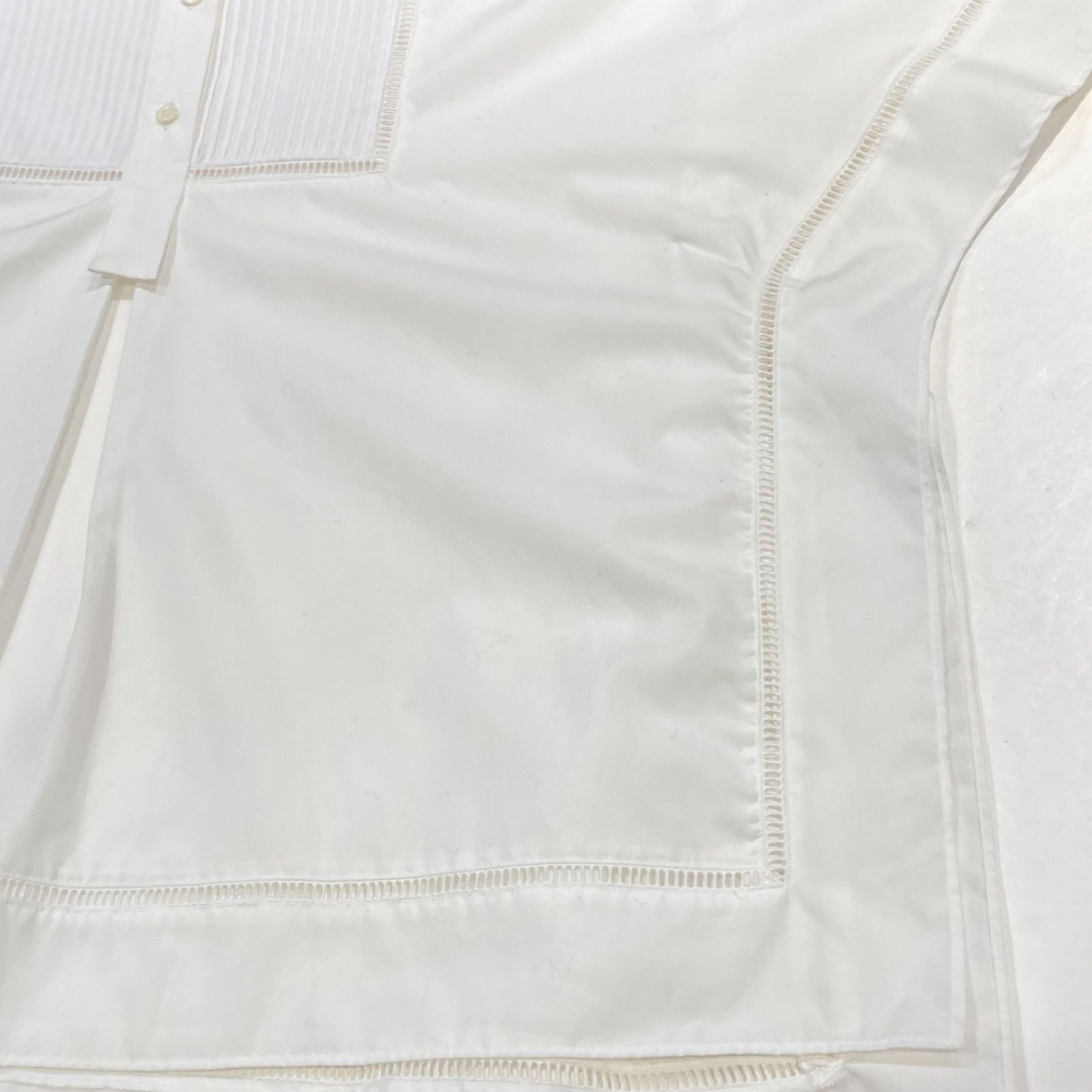 DESIGN WORKS デザインワークス ピンタックレース ポンチョ風ブラウン