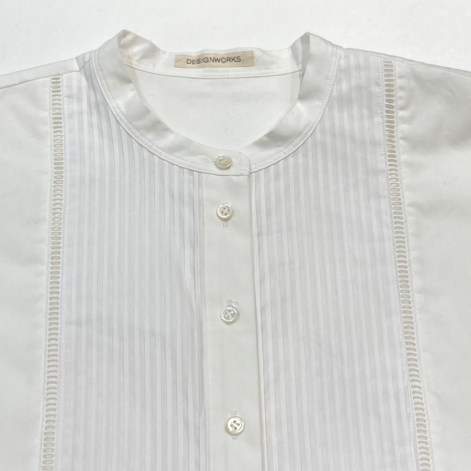 DESIGN WORKS デザインワークス ピンタックレース ポンチョ風ブラウン