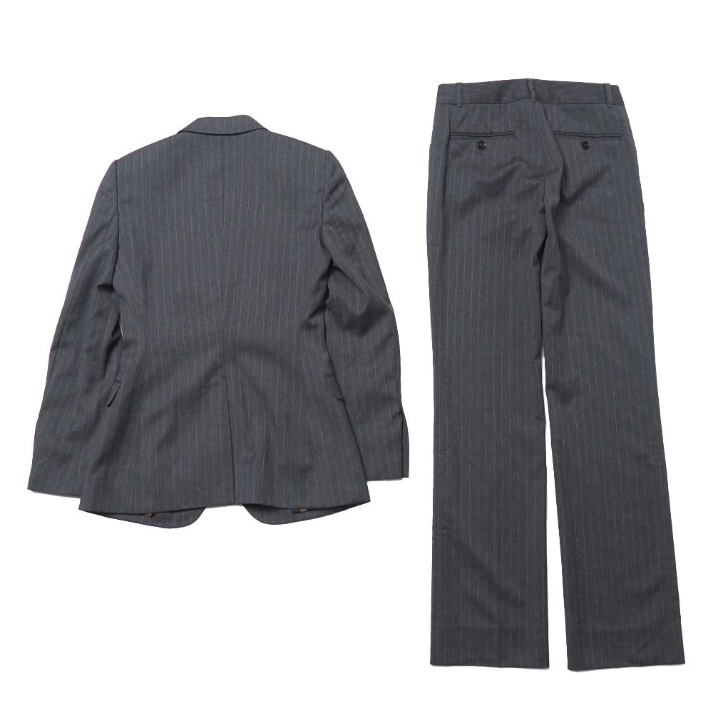 DOLCE-GABBANA ドルチェアンドガッバーナ パンツスーツ サイズ36 ストライプ 3ピース ベスト ジレ テーラードジャケット スラックス イタリア製 RA 6870