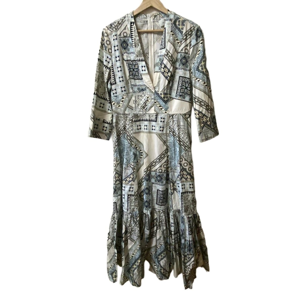 ETRO(エトロ) ワンピース サイズ44 L レディース - 白×ライトブルー