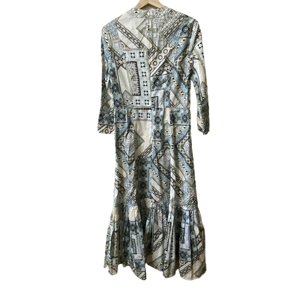 ETRO(エトロ) ワンピース サイズ44 L レディース - 白×ライトブルー