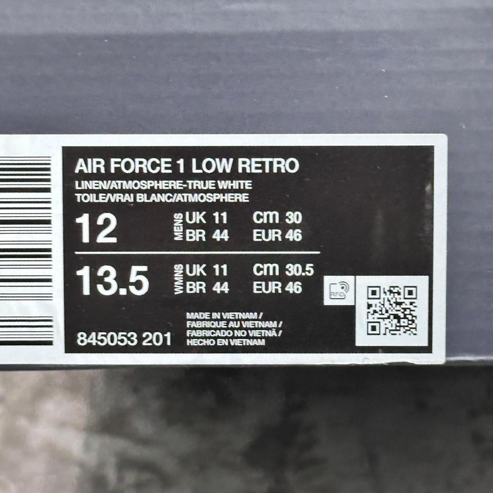 未使用 NIKE Air Force 1 Low Retro Linen エアフォース1 レトロリネン 
