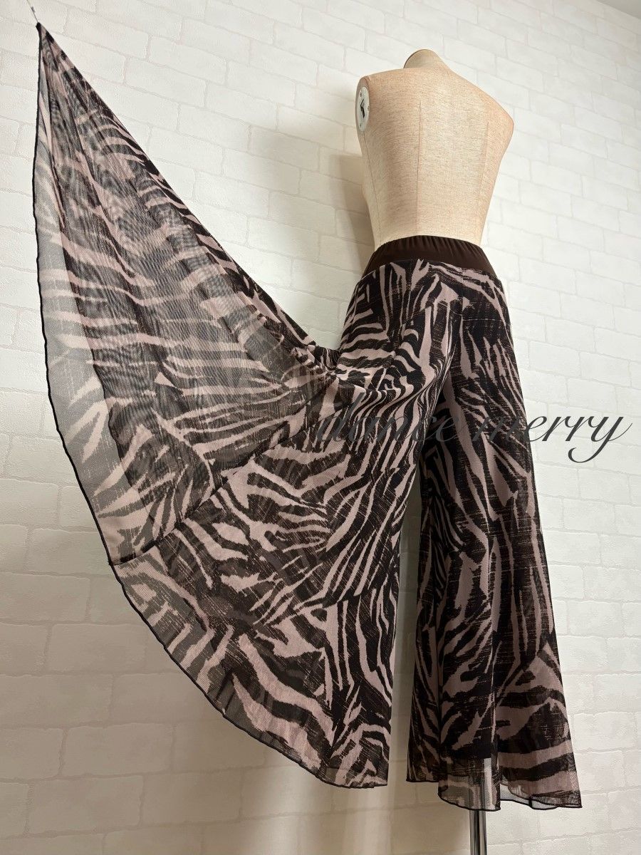 MERRY 社交ダンス ワイドパンツ 茶色 レッスン 男足 ズボン 6296 ラテン