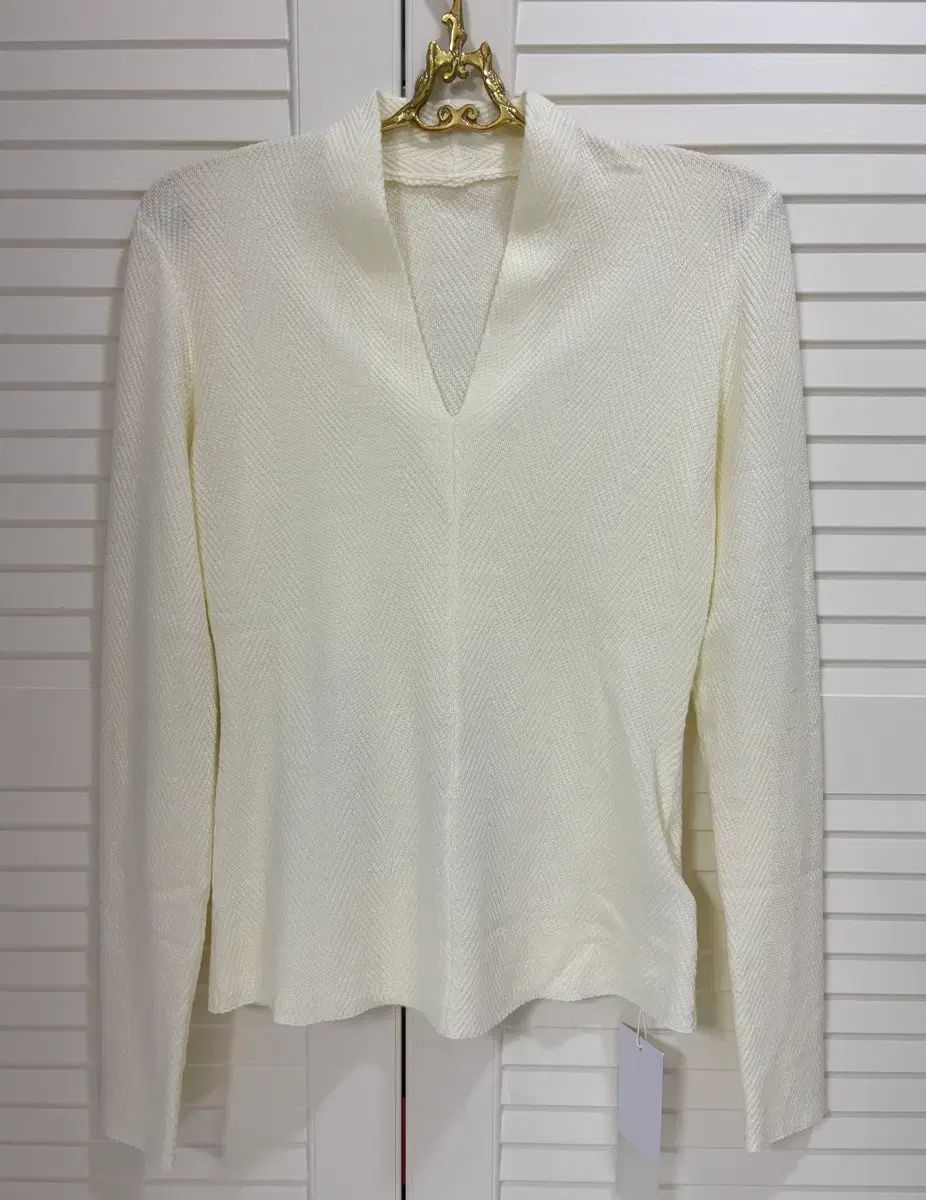  アイボリー ニット セットアップ Vネック トップス - Long スカート 白 その他 ビジネススーツ