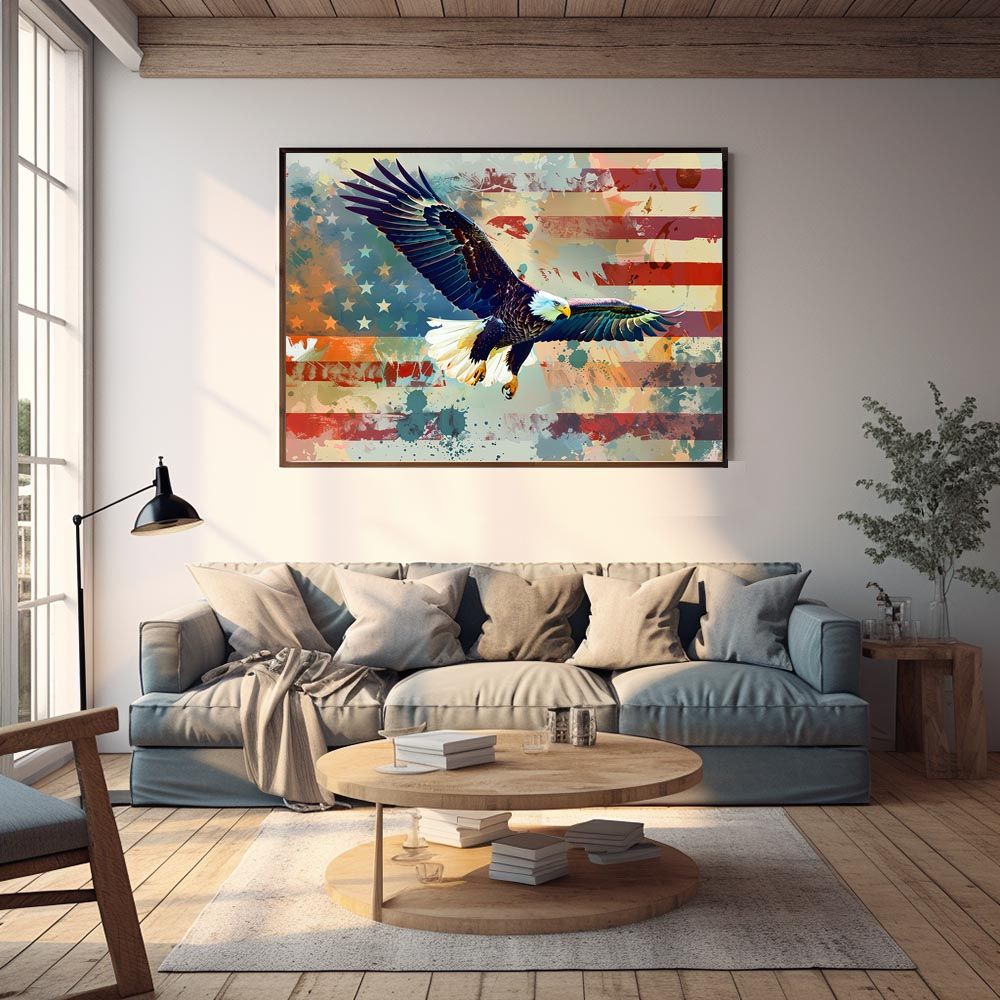 鷲 鷹 イーグル 額装済