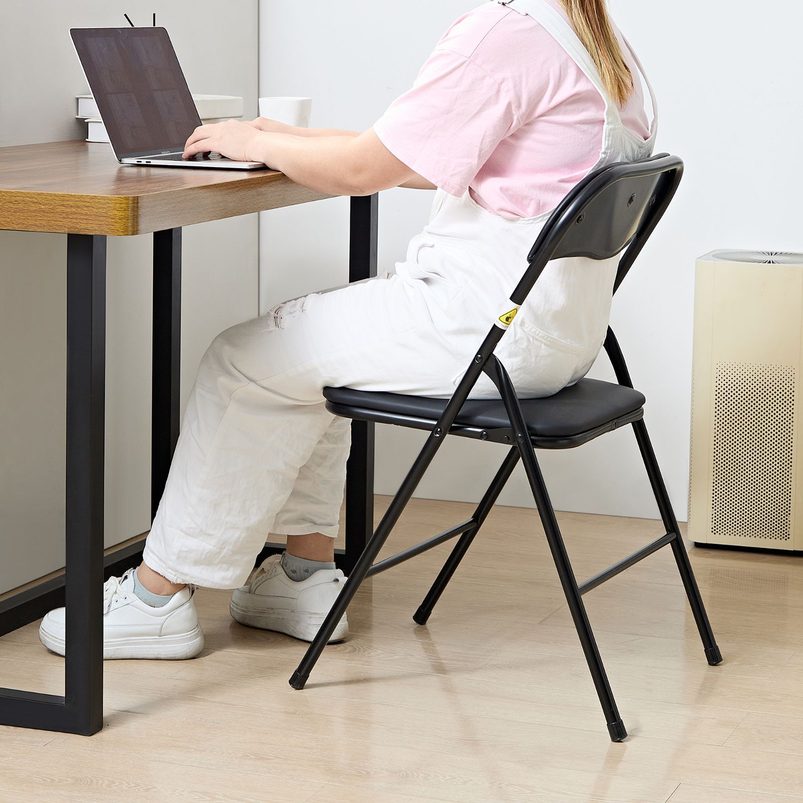 VECELO 即納 折りたたみテーブル チェア セット 3点セット 完成品 組立