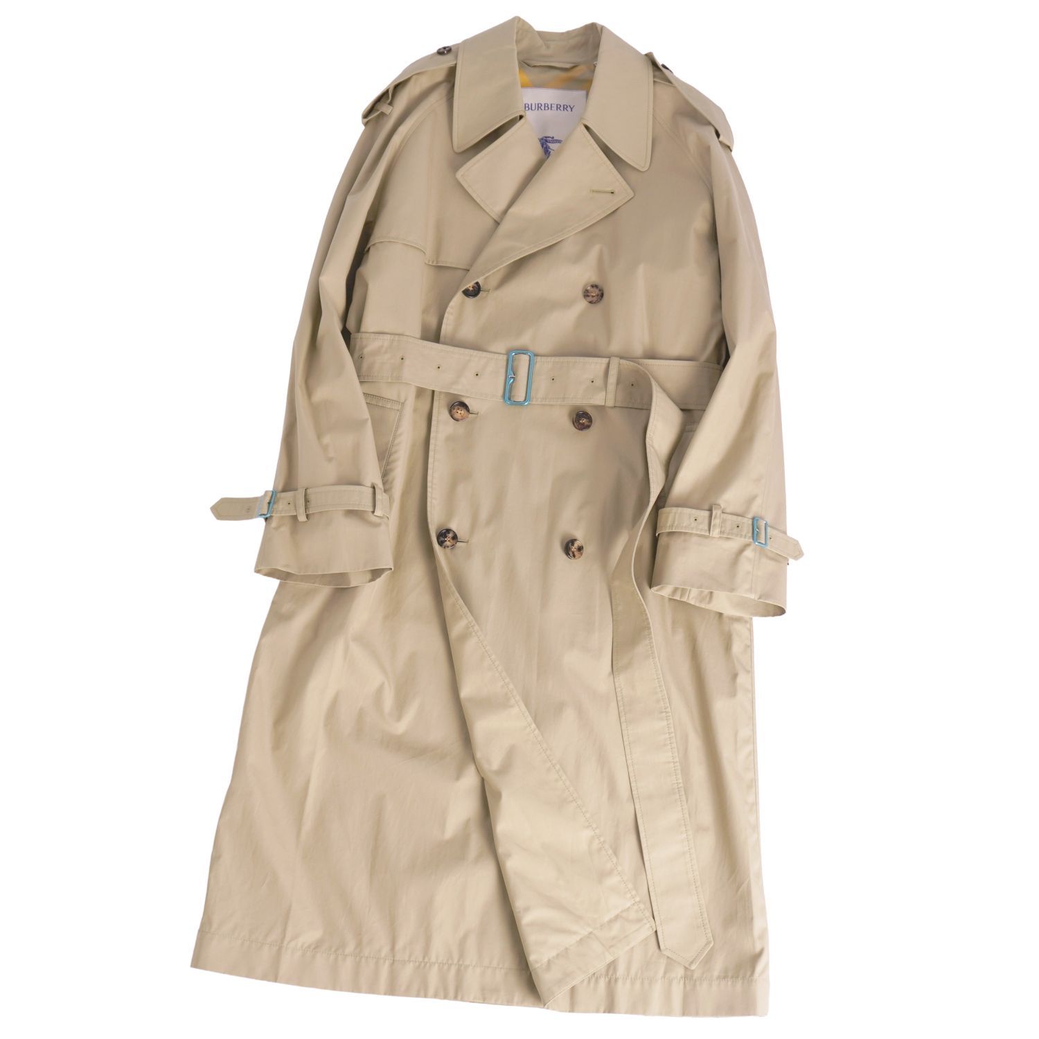 極美品 バーバリー BURBERRY コート トレンチコート 裏チェック コット 