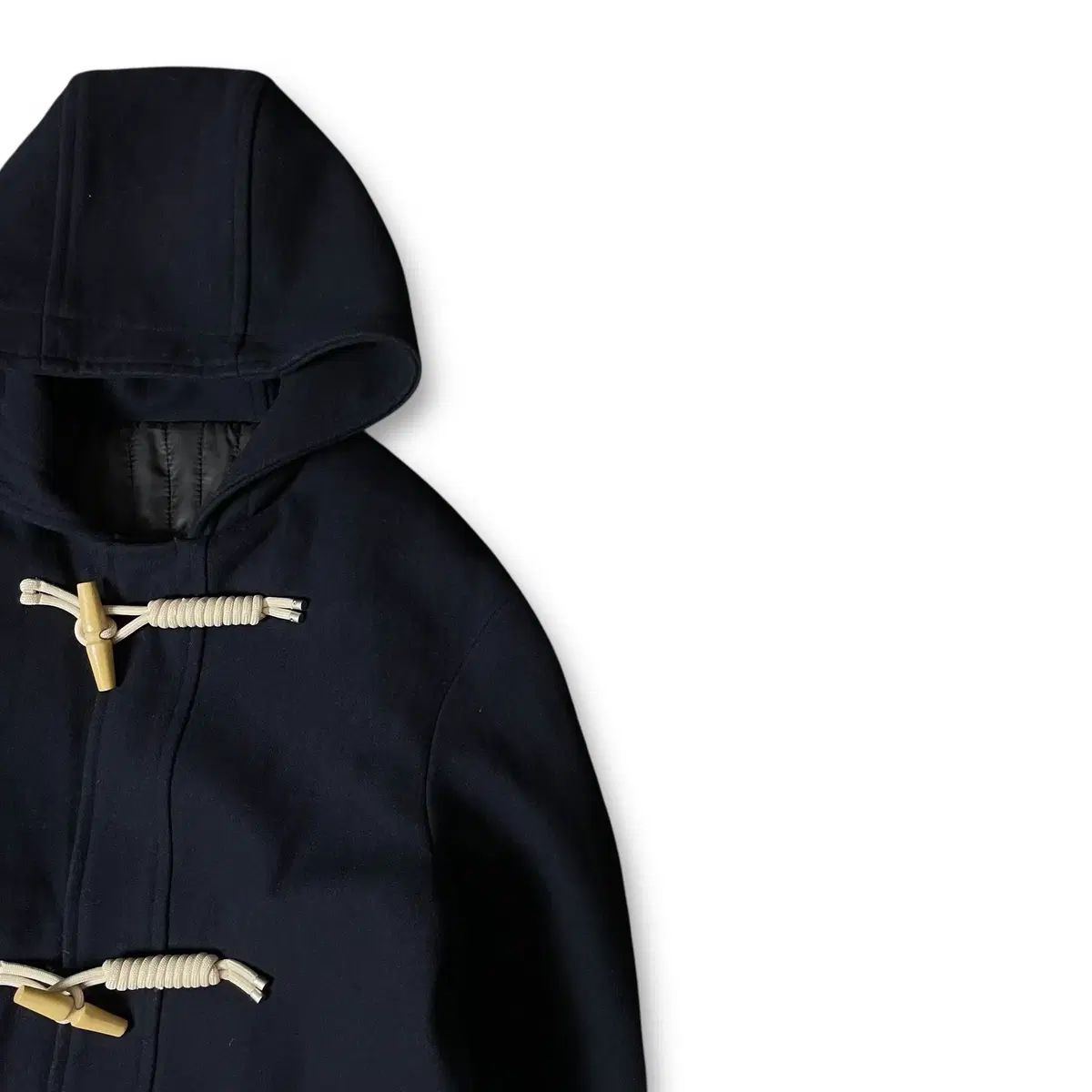 LAFUDGE STORE ネイビー ツーポケット トグルボタン ダッフルコート S