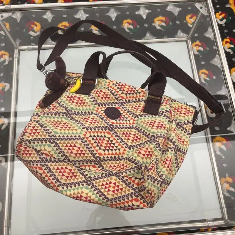 キプリング ヴィンテージ ヒッピー エスニック パータン トートバッグ クロスバック C 07435 カジュアル ベージュ系