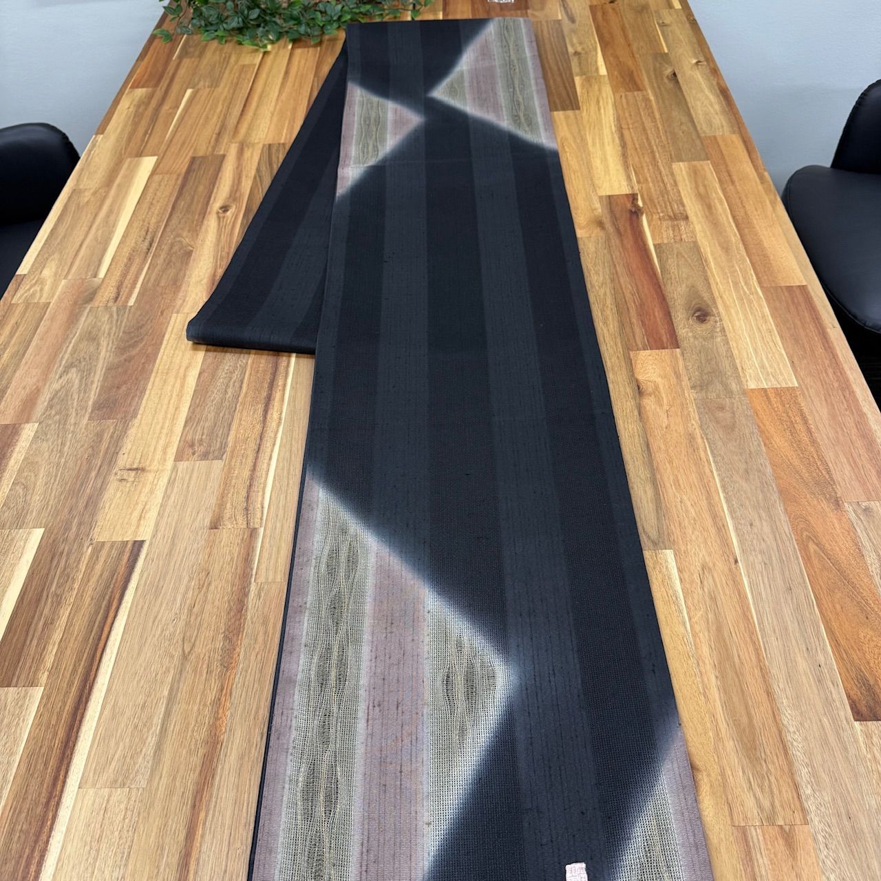 櫛引織り紬袋帯