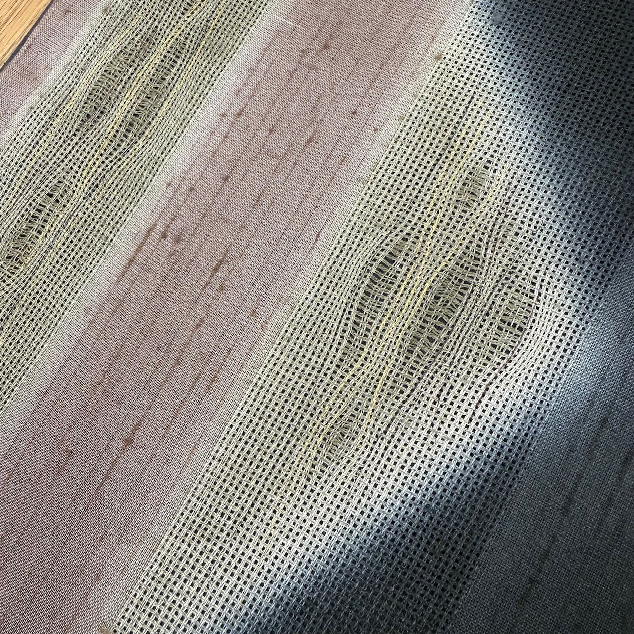 謹製 櫛引織り紬袋帯