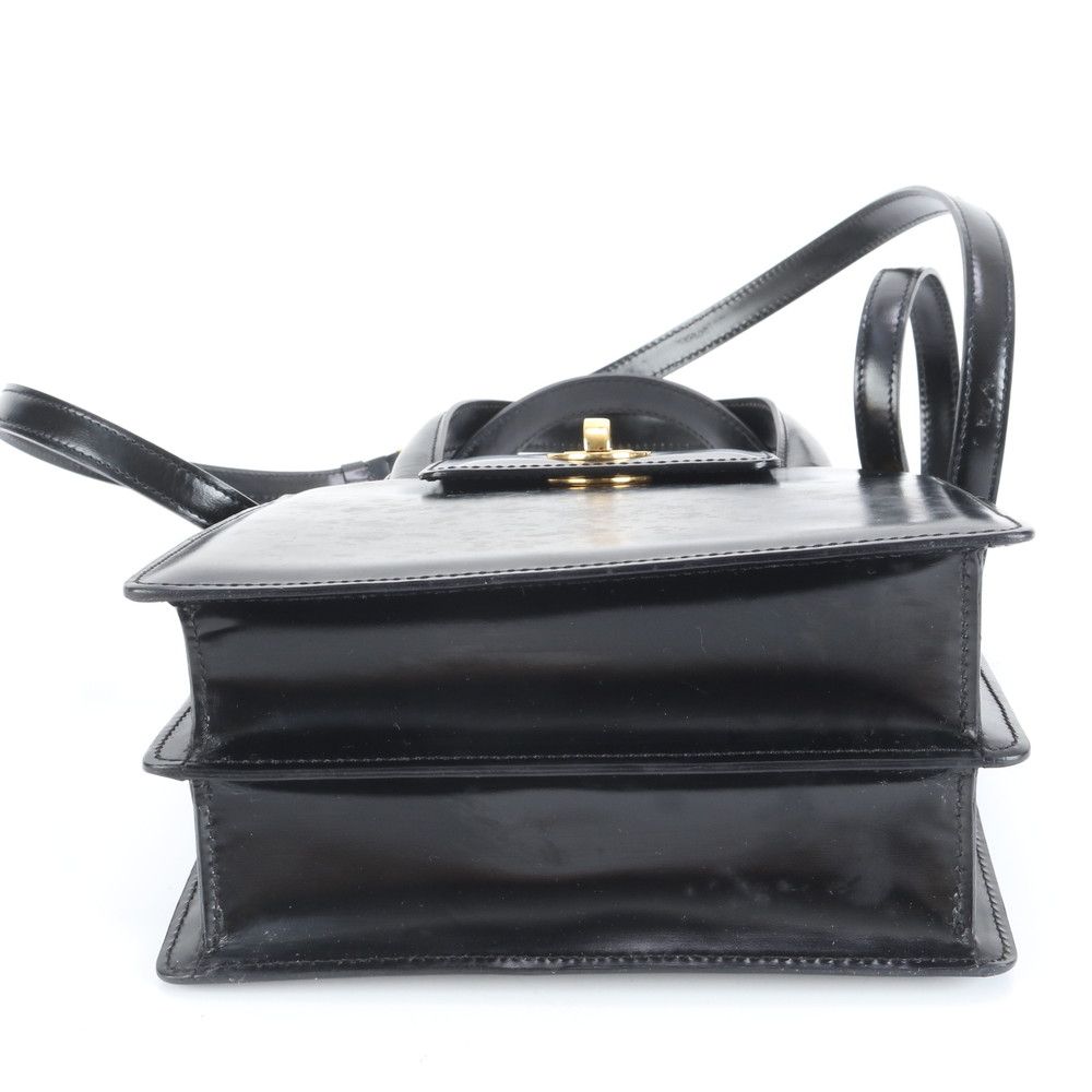 ヴィンテージ ブルガリ ターンロック レザー 2WAY ミニ ハンドバッグ