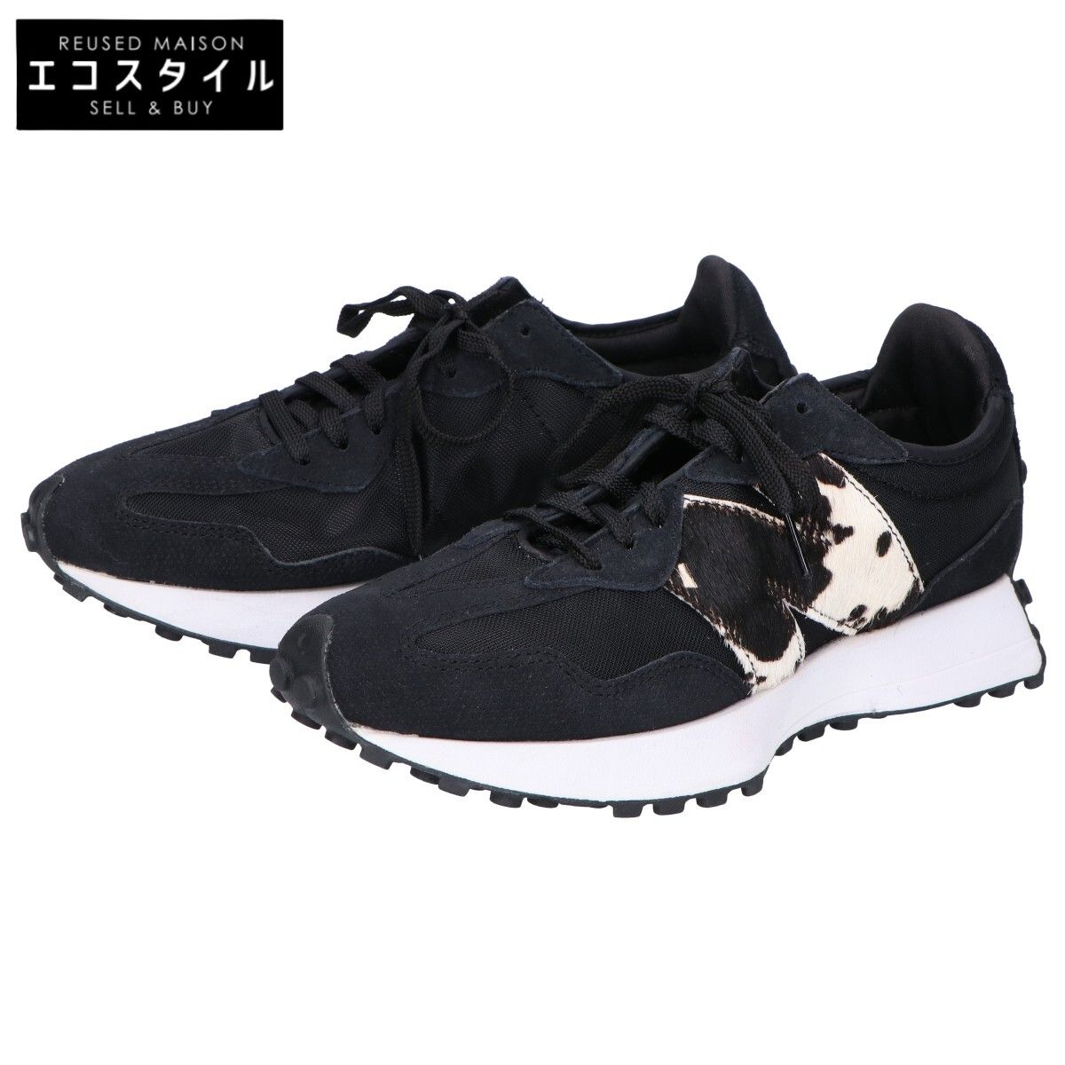 NEW BALANCE ニューバランス 【新品同様】WS327SC ハラコｘメッシュ ローカットスニーカー/ 24.5