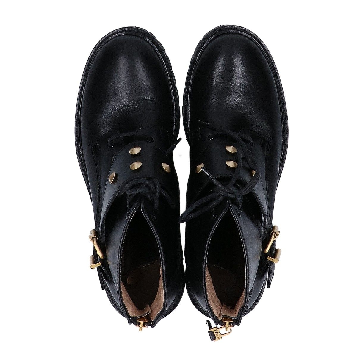 FENDI フェンディ スタッズ アンクルコンバットブーツ/ 37 - メルカリ