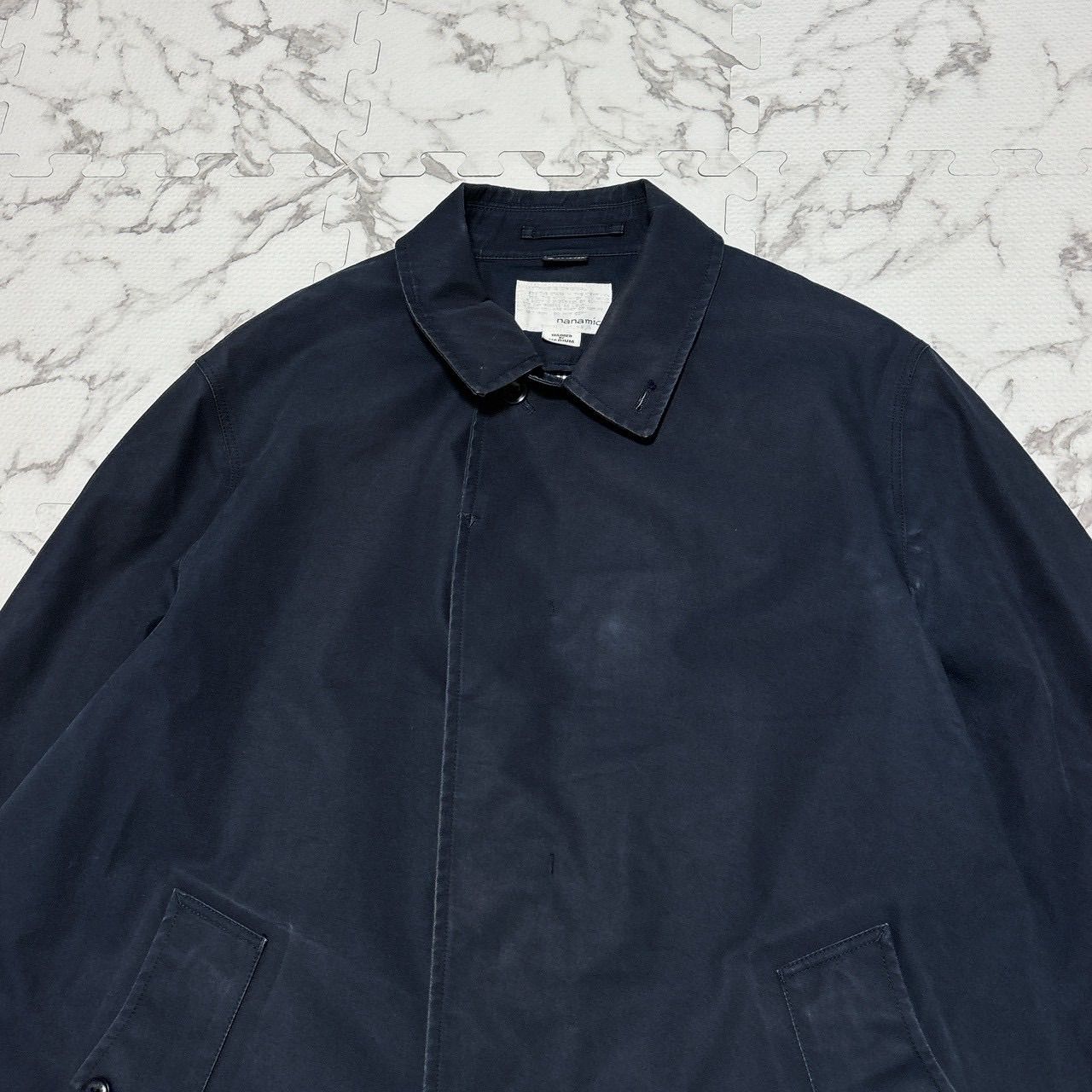 nanamica GORE-TEX ステンカラーコート SUBF800 ネイビー 撥水 防風