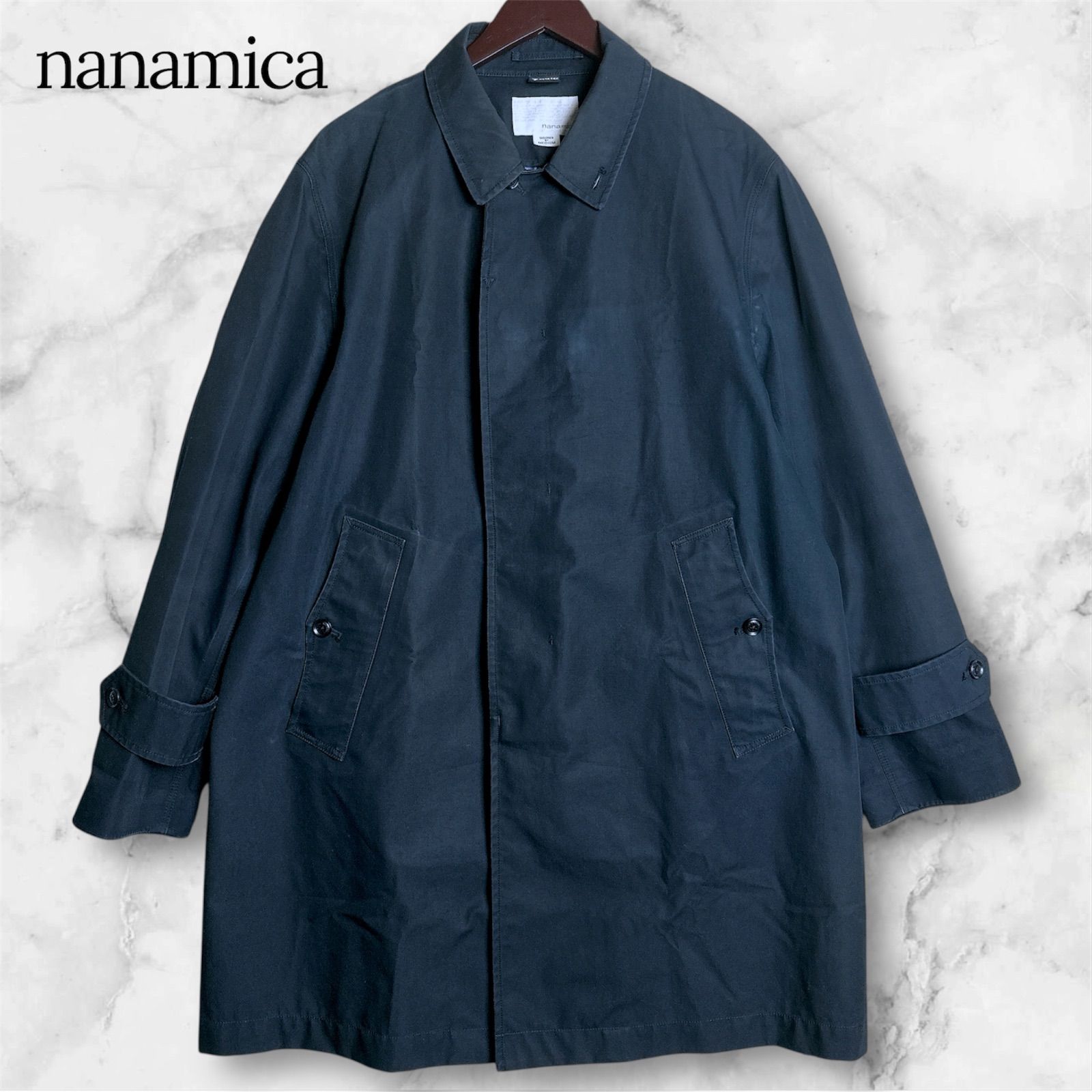 nanamica GORE-TEX ステンカラーコート SUBF800 ネイビー 撥水 防風