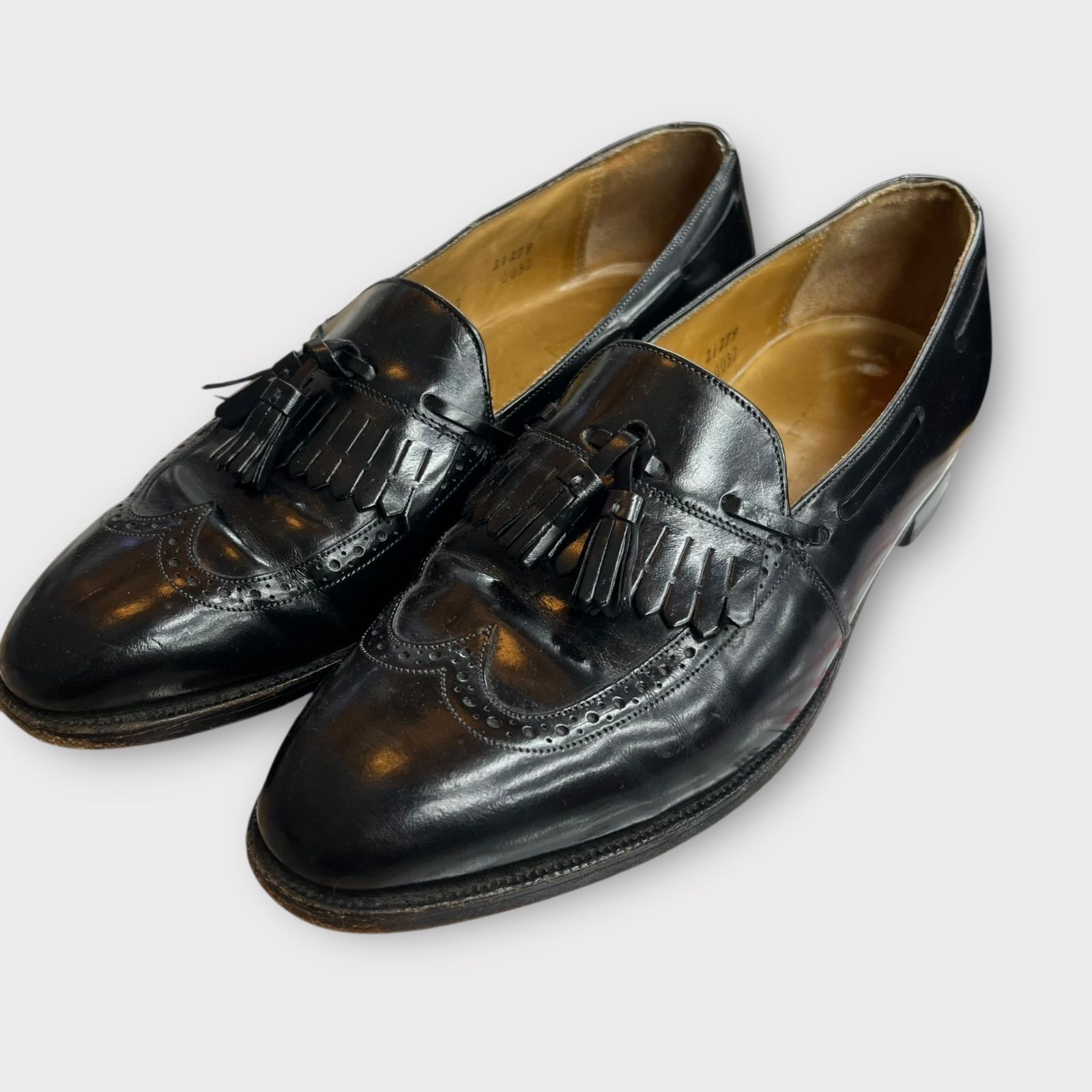 ジョンストン & マーフィー　8 1/2 Johnston&Murphy タッセルローファー ブラック 8 1/2 ブラックレザー