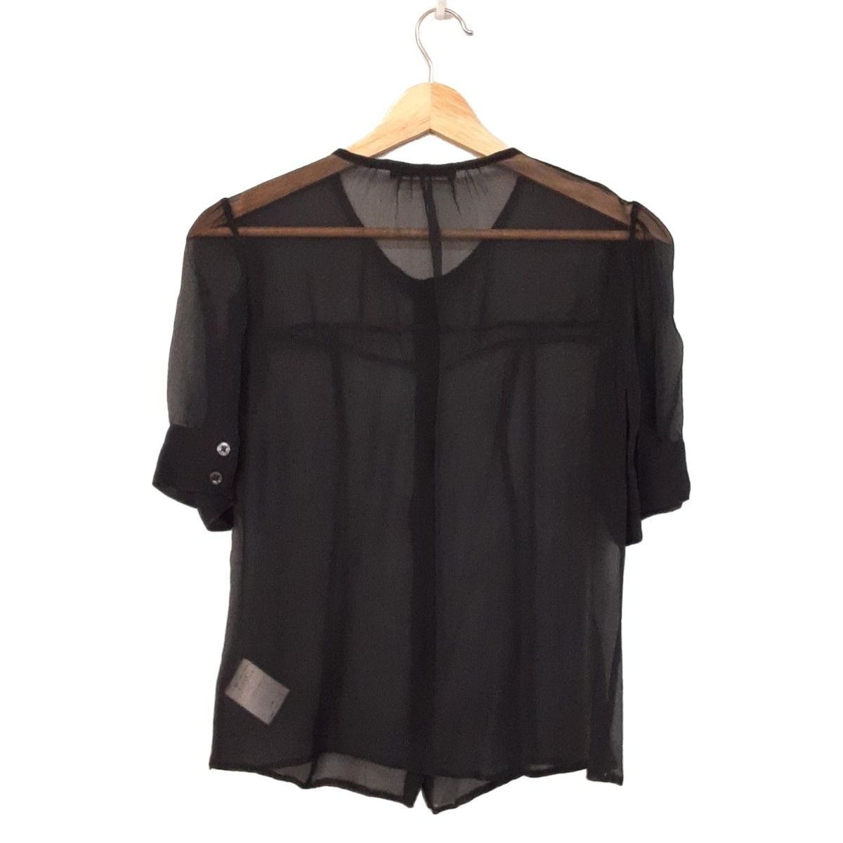 ETRO エトロ 半袖シャツブラウス サイズ40 M レディース - 黒 シルク シースルー