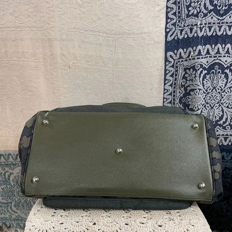 F カステルバジャック ビックロゴ カーキ カモ ボストンバッグ ゴルフ バッグ