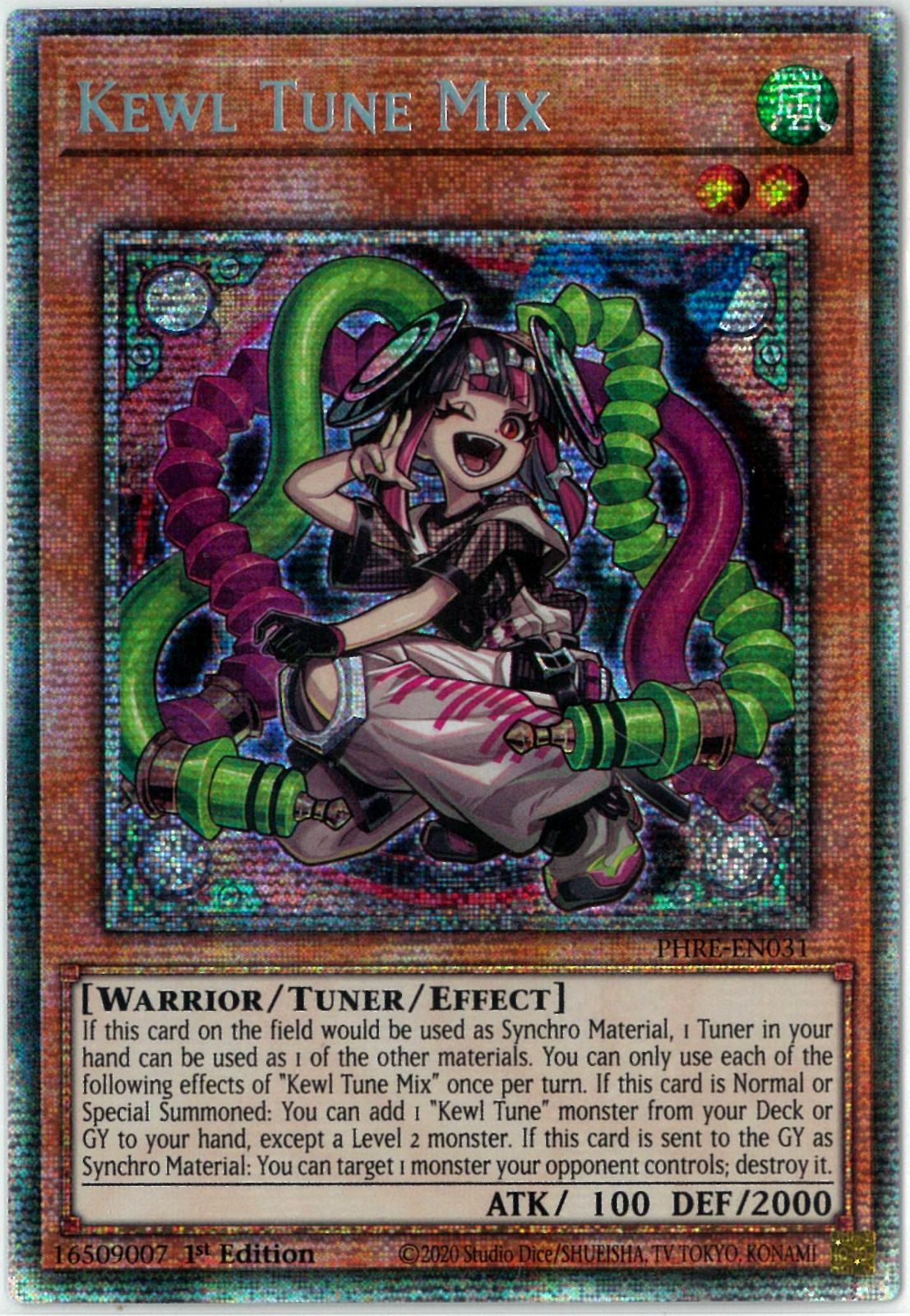 遊戯王 EU版 英語版 キラーチューン ミクス Kewl Tune Mix スターライト 1 st Edition ファントム リベンジ PHRE-EN 031
