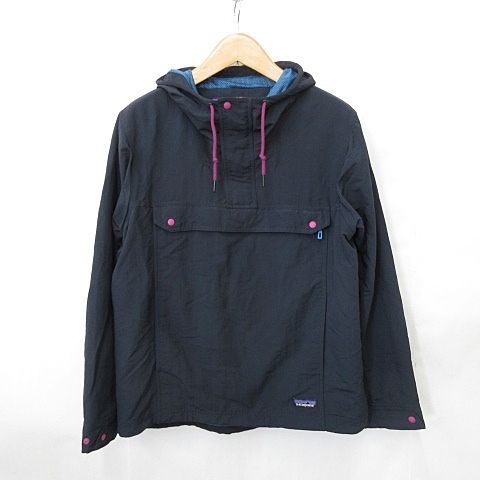 パタゴニア Patagonia マウンテンパーカー ジャケット アウトドアウェア プルオーバー 長袖 ハーフジップ 紺 ネイビー M