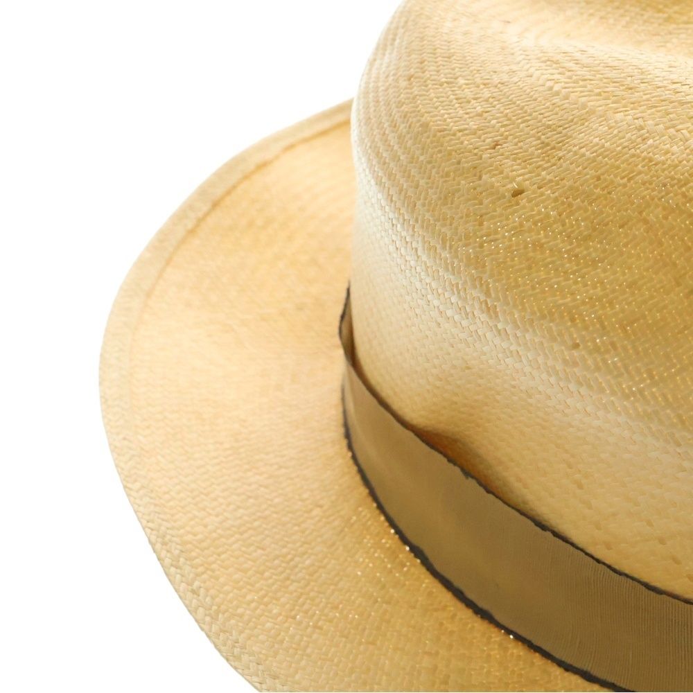 Borsalino ベージュ ストローハット Borsalino (ボルサリーノ) ストローハット 麦わら帽子 ベージュ