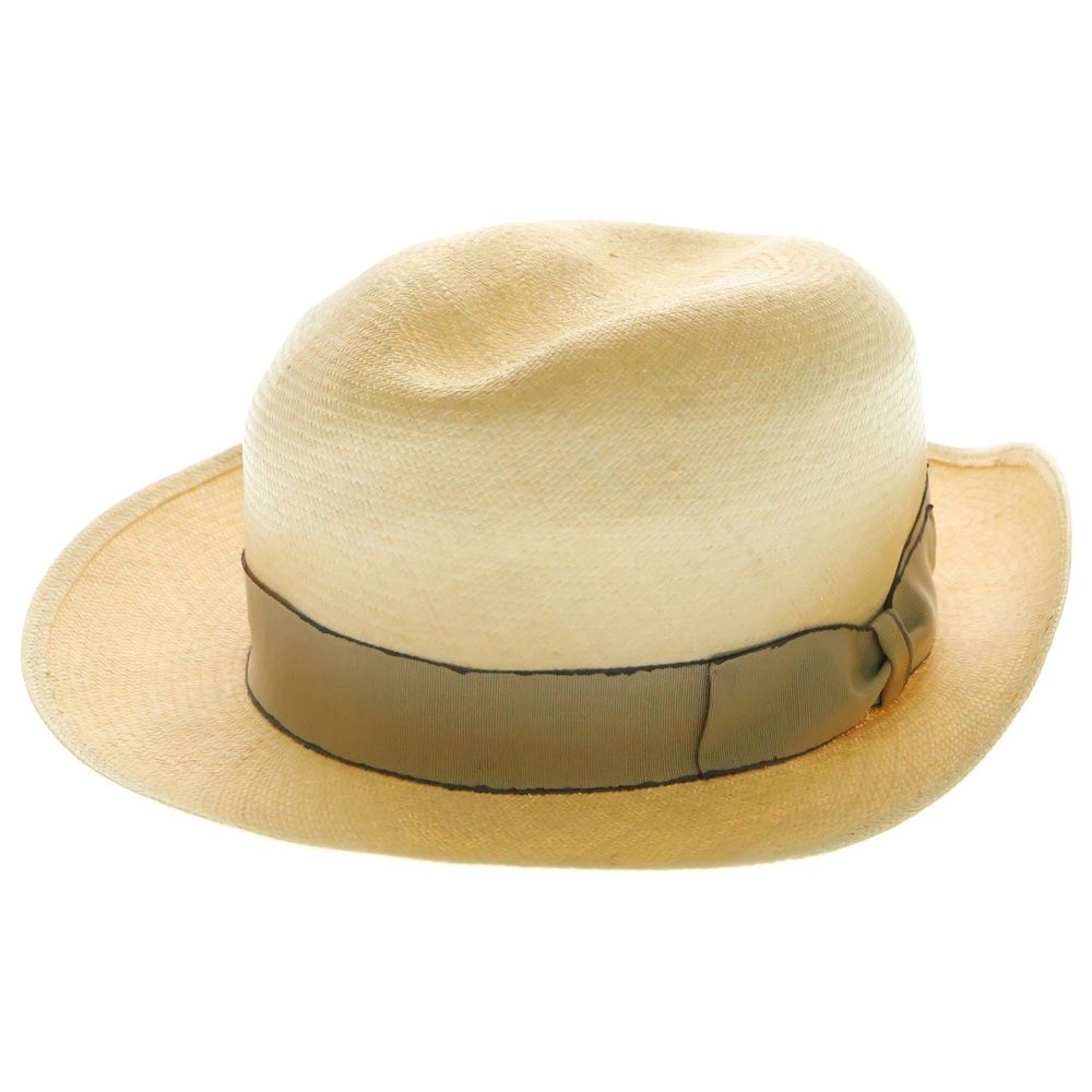 Borsalino ベージュ ストローハット Borsalino (ボルサリーノ) ストローハット 麦わら帽子 ベージュ