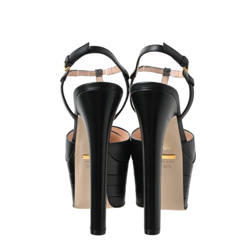 GUCCI アンクルストラップ プラットフォーム ヒール サンダル - メルカリ