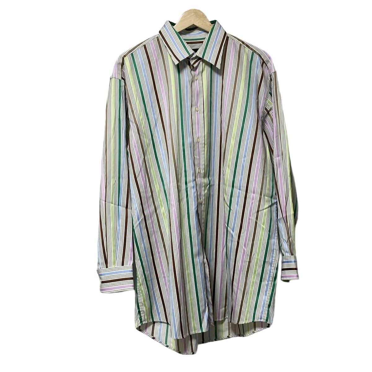 ETRO(エトロ) 長袖シャツ サイズ41 メンズ美品 - 白×黒×マルチ