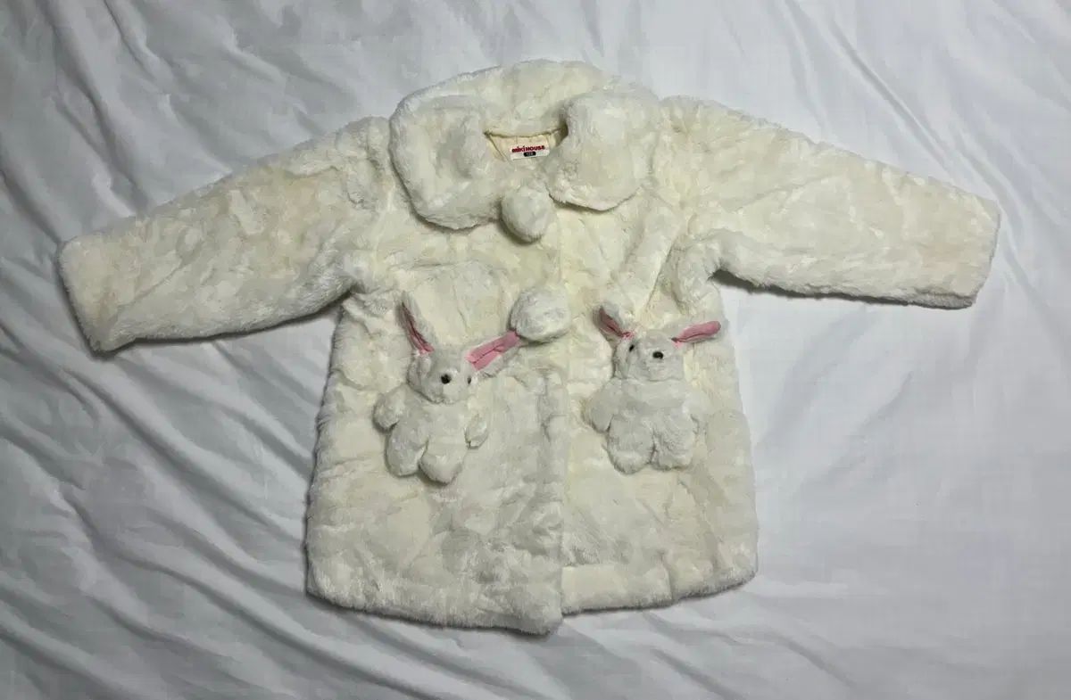 ミッキーハウス ウサコ 付ファーコート 120