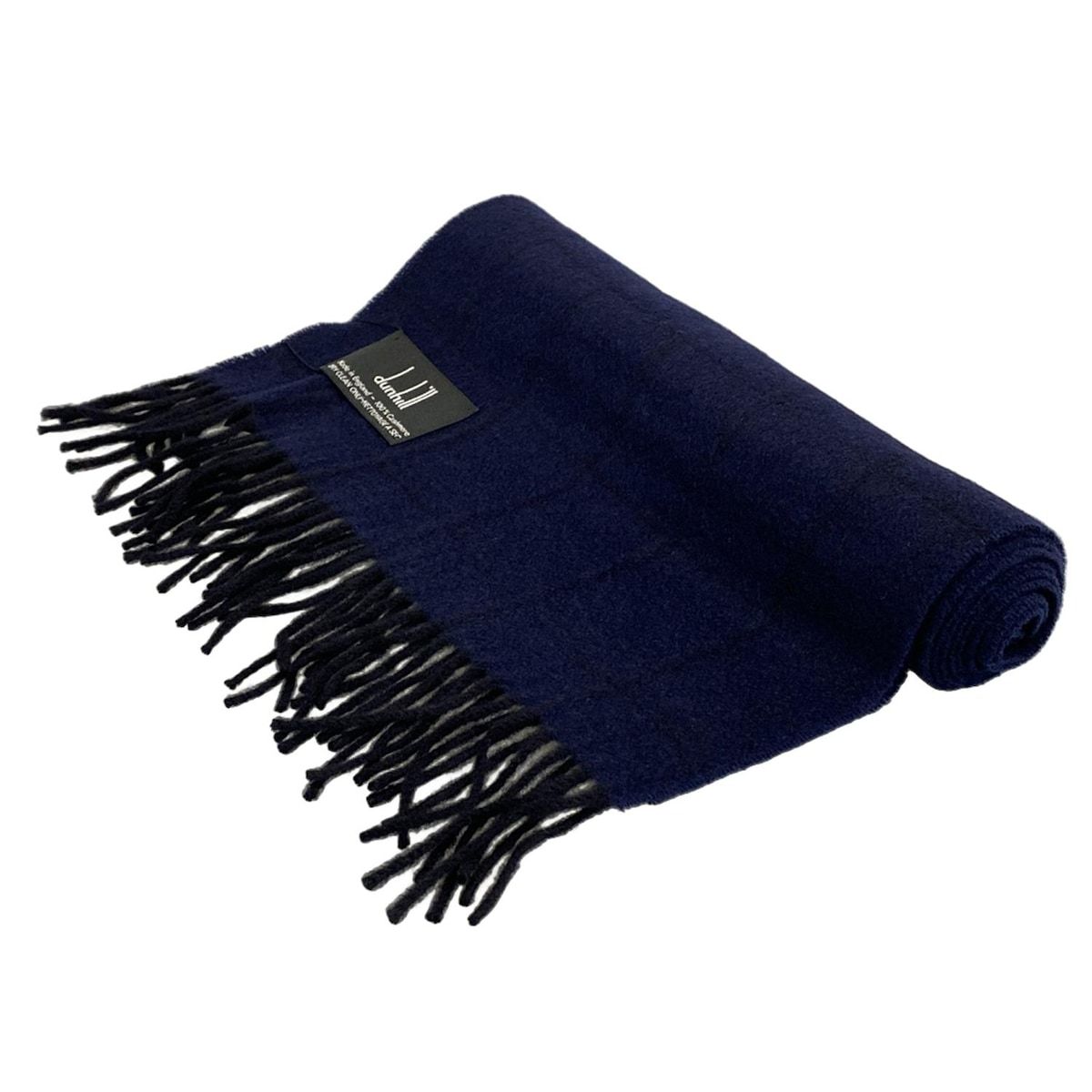 dunhill/ALFREDDUNHILL(ダンヒル) マフラー美品 - ネイビー×黒