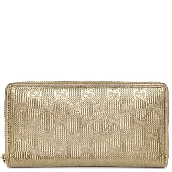 グッチ GUCCI 長財布 インプリメ ジップアラウンドウォレット PVC ゴールド 金 ラウンドファスナー ロングウォレット 212110