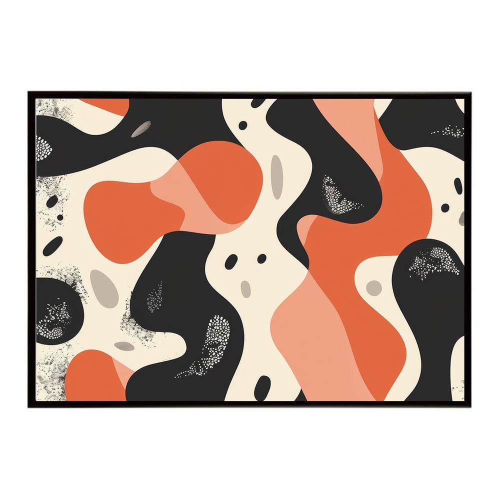 【B1サイズ（約73x103cm）】【lh-poster-9208】【フレーム付き】ペイズリーアート 幾何学 パターン ゴブラン 変な可愛い模様 店舗向け ポスター お店 インテリア アート モダン