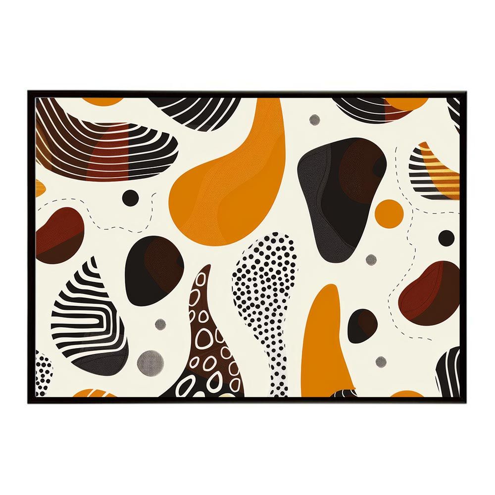 【B2サイズ（約51x73cm）】【lh-poster-9210】【フレーム付き】ペイズリーアート 幾何学 パターン ゴブラン 変な可愛い模様 店舗向け ポスター お店 インテリア アート モダン