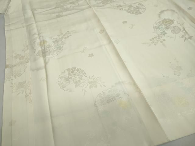 袷 雪輪草花地紋