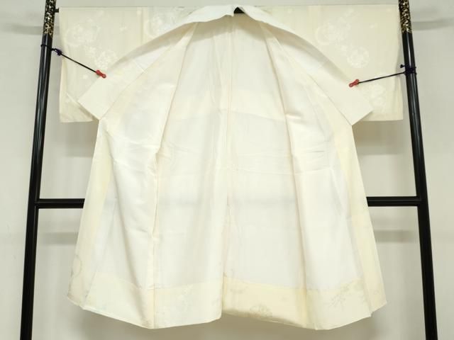 袷 雪輪草花地紋