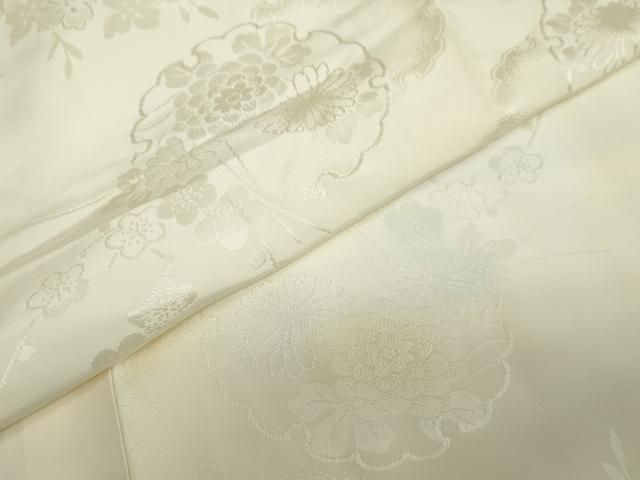  平和屋着物●長襦袢 袷 雪輪草花地紋 暈し染め 正絹 ud 長襦袢 長襦袢 半襦袢