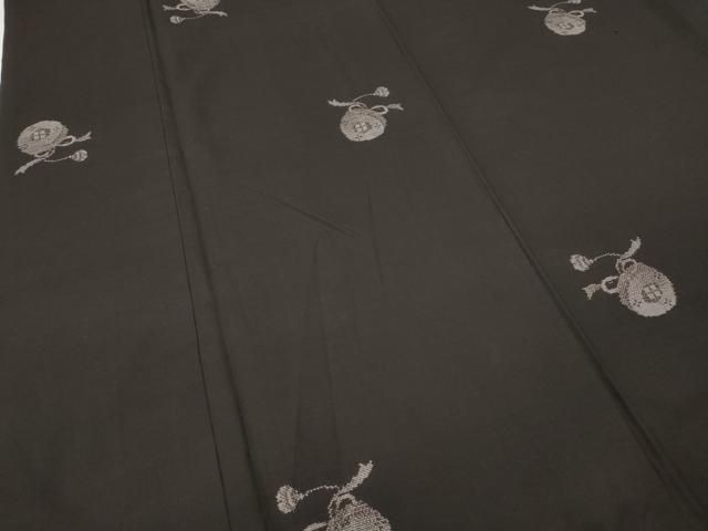 平和屋着物○本場大島紬 9マルキ 地空き 楽器文 正絹 逸品 CABA8082ut