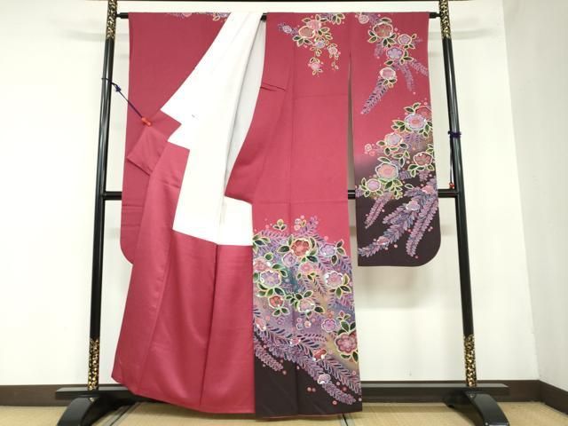 平和屋着物○豪華振袖 辻が花 暈し染め 金彩 正絹 逸品 DAAZ7276ud