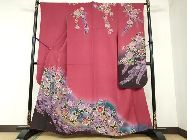 平和屋着物○豪華振袖 辻が花 暈し染め 金彩 正絹 逸品 DAAZ7276ud