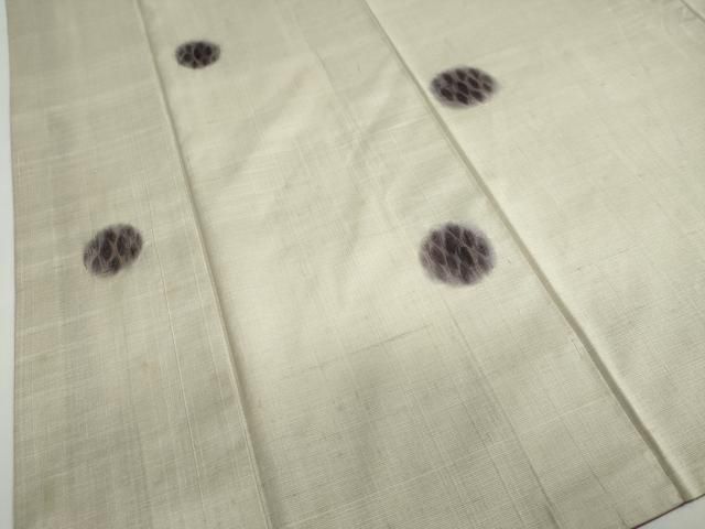 平和屋着物●十日町 名門青柳謹製　櫛引織　赤城紬　草木染　紬　丸文　金彩　正絹　逸品　DAAZ7287ud 平和屋着物○十日町 名門青柳謹製 櫛引織 赤城紬 草木染 紬 丸文 金彩