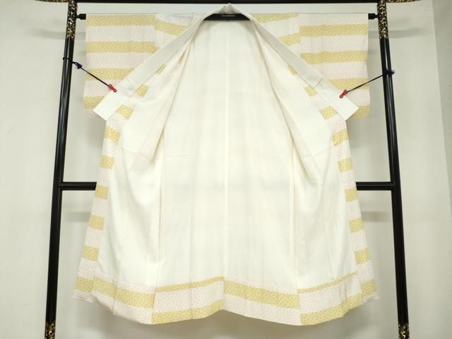 平和屋着物○長襦袢 袷 横段舞花文 正絹 逸品 DAAZ7295ud