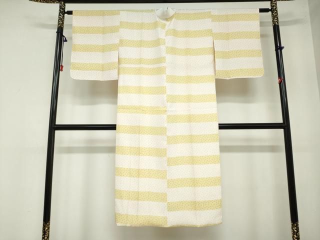 平和屋着物●長襦袢 袷 横段舞花文 正絹 ud