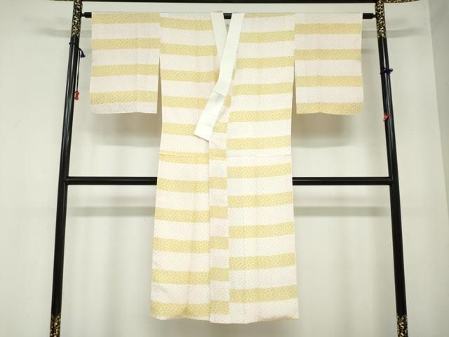 平和屋着物 長襦袢 袷 横段舞花文 正絹 ud