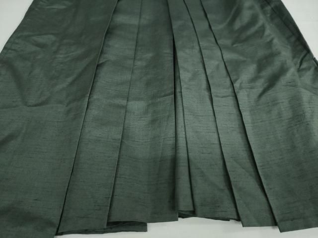 平和屋着物 男性 馬乗り袴 紬地 虫襖色 正絹 ud