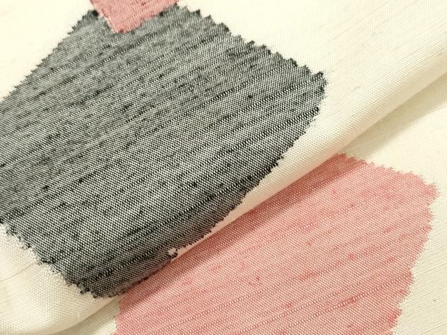 上質な紬 破れ色紙重ね文